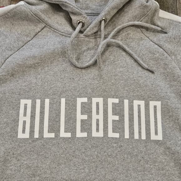 BilleBeino Stripe Hoodie Unisex Size S Pure Waste Recycled Materials Grey - Picture 5 of 12